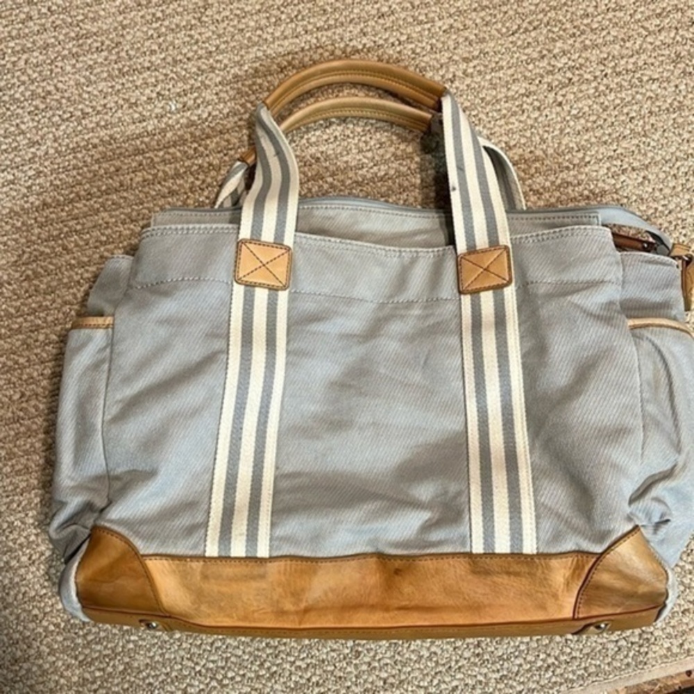 Pottery Barn diaper bag grey no monogram